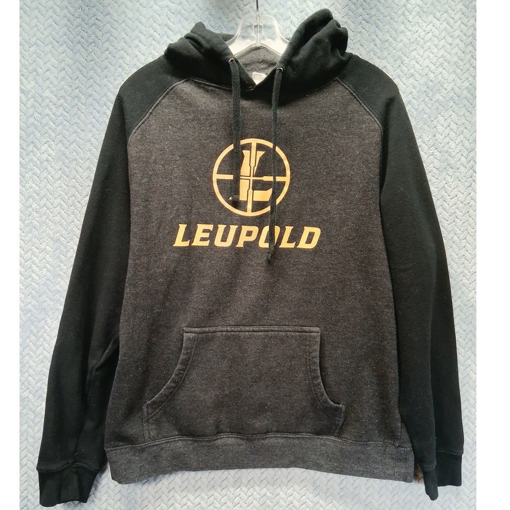 Independent Trading Co Leupold Scopes Logo Raglan Hoodie Charcoal Heather Large